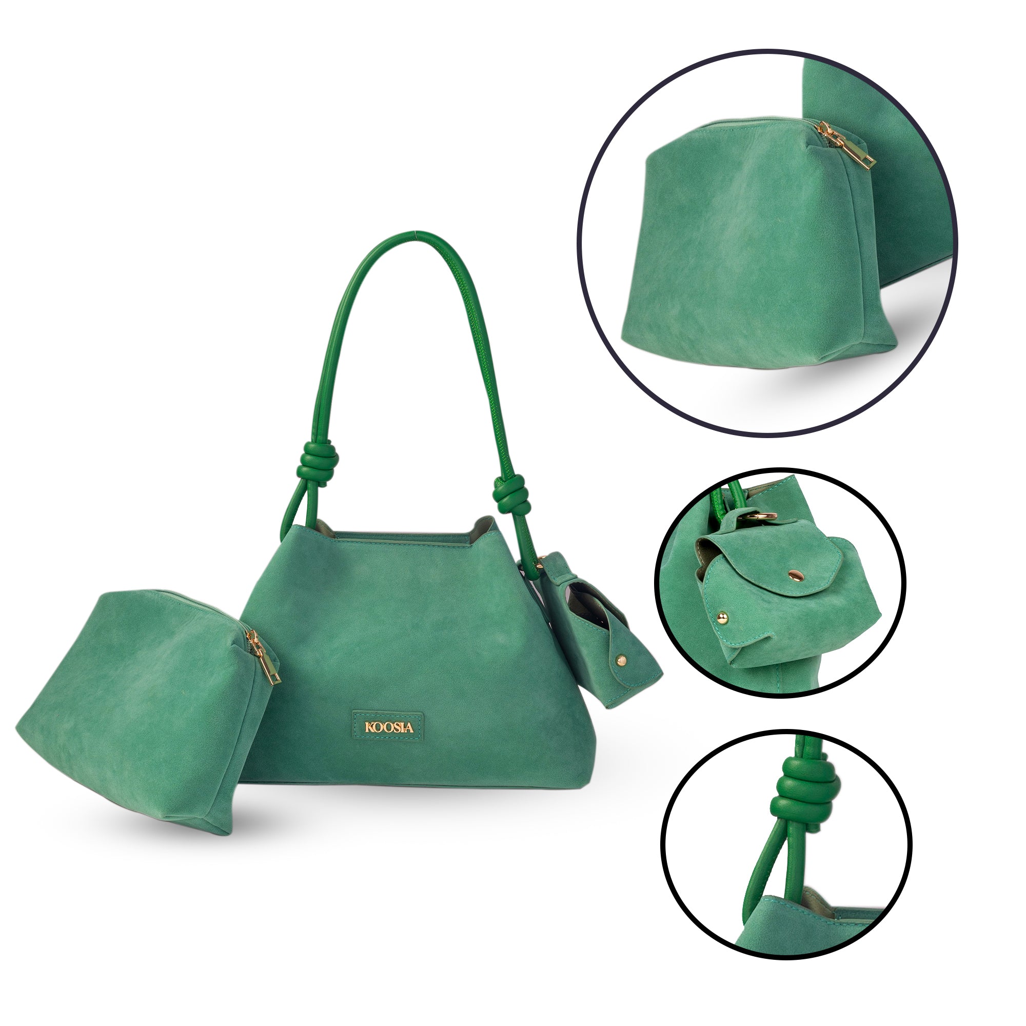 Teal Aura Short Shoulder Bag