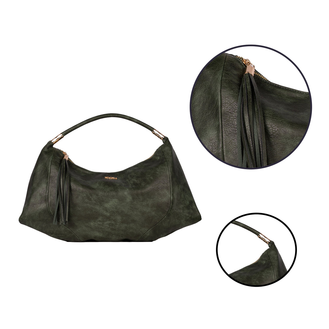 Forest Marble Hobo Bag