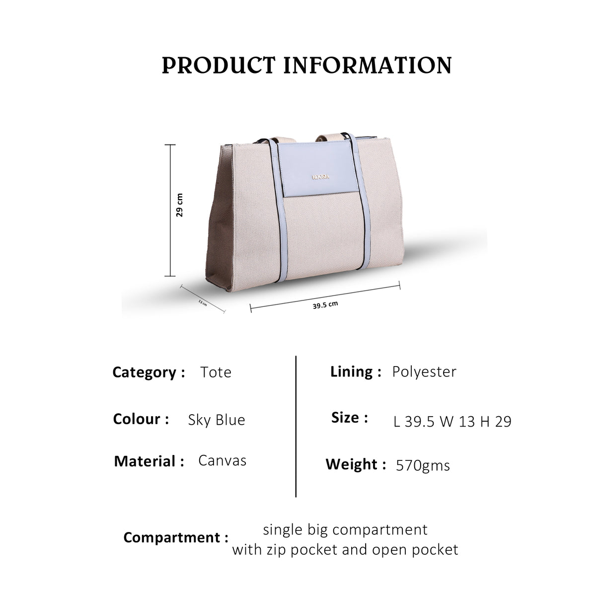 Milky Blue Tote Bag