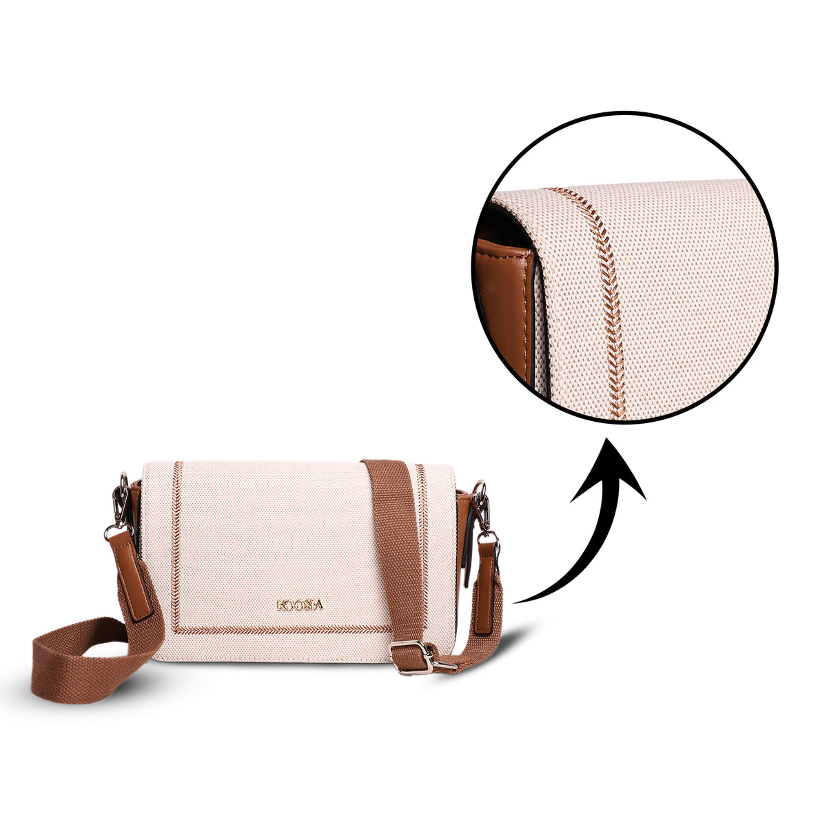 Milky Brown Crossbody Bag