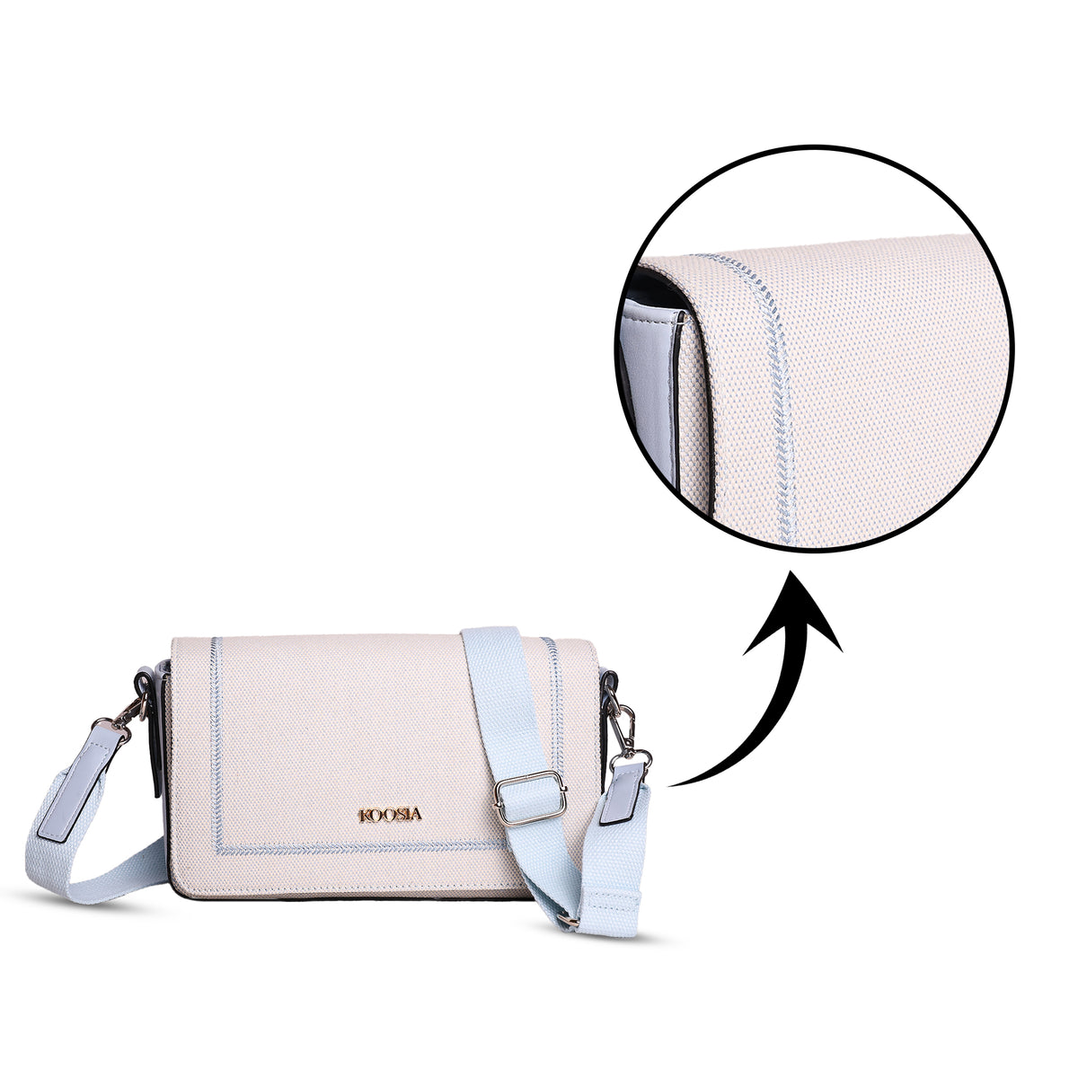 Milky Blue Crossbody Bag