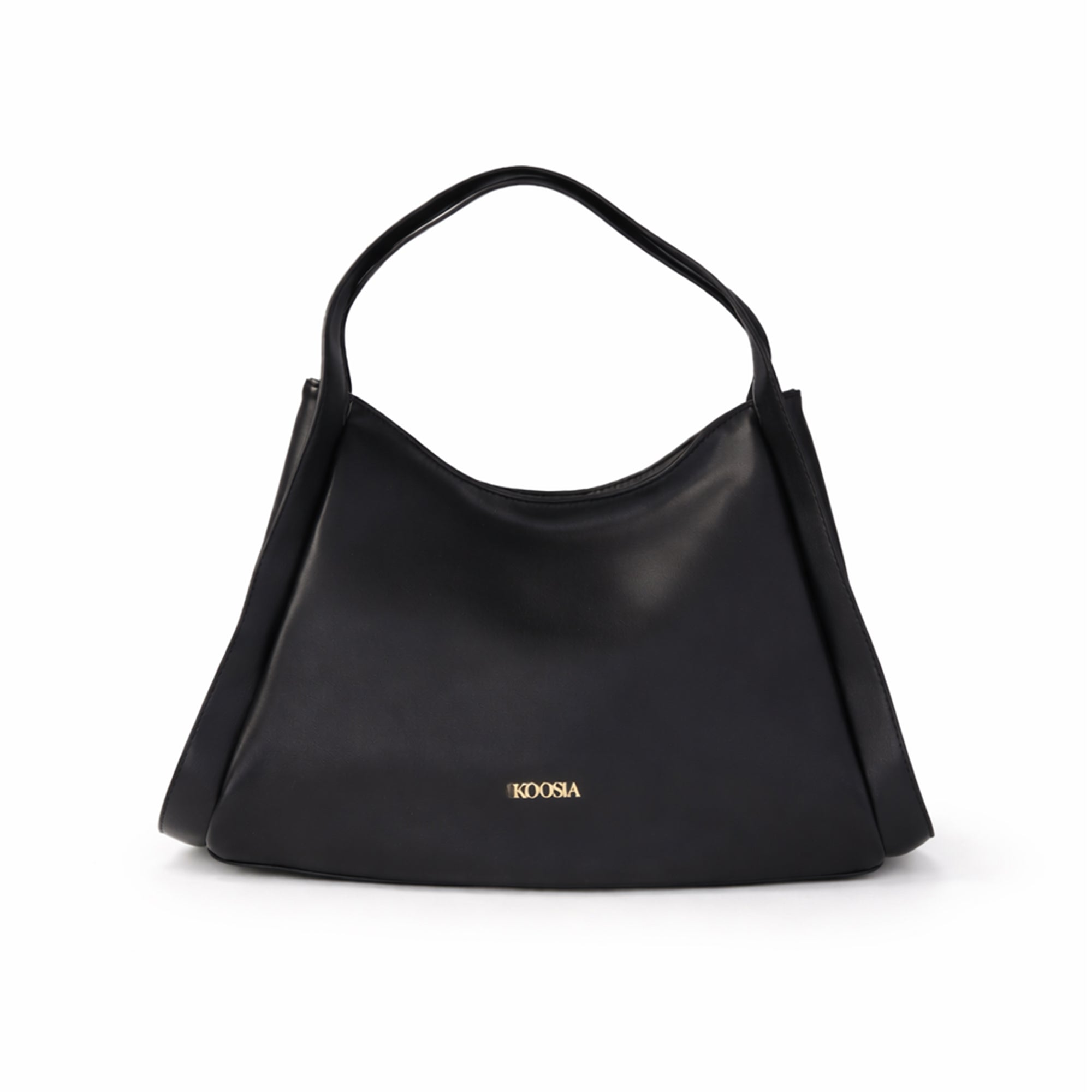 Dark Soft Touch Short Handle Shoulder Bag