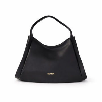 Dark Soft Touch Short Handle Shoulder Bag