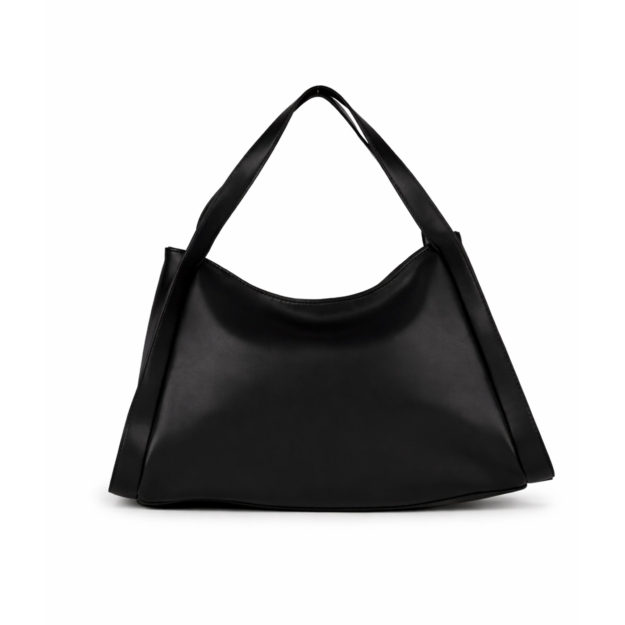 Dark Soft Touch Short Handle Shoulder Bag