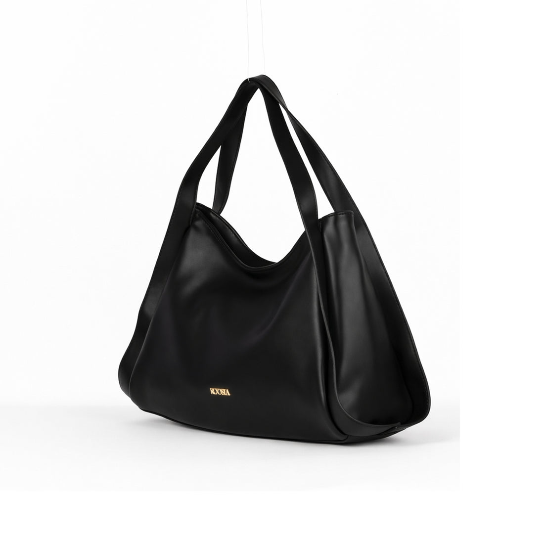 Dark Soft Touch Short Handle Shoulder Bag
