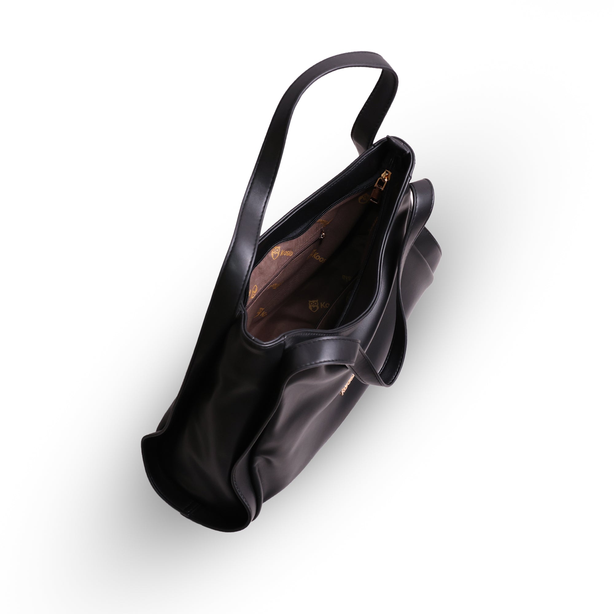 Dark Soft Touch Short Handle Shoulder Bag