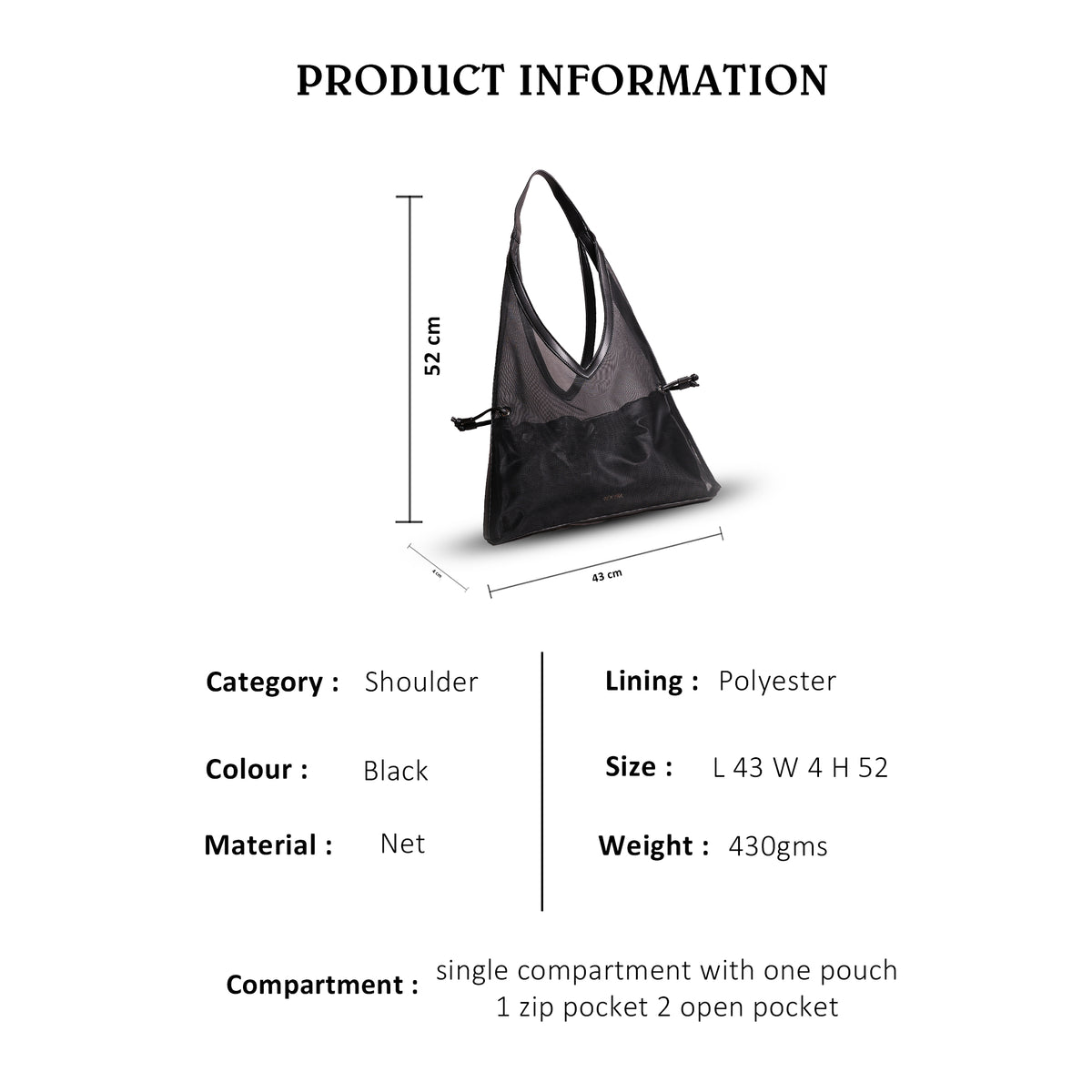 Shadow Shoulder Bag – Black
