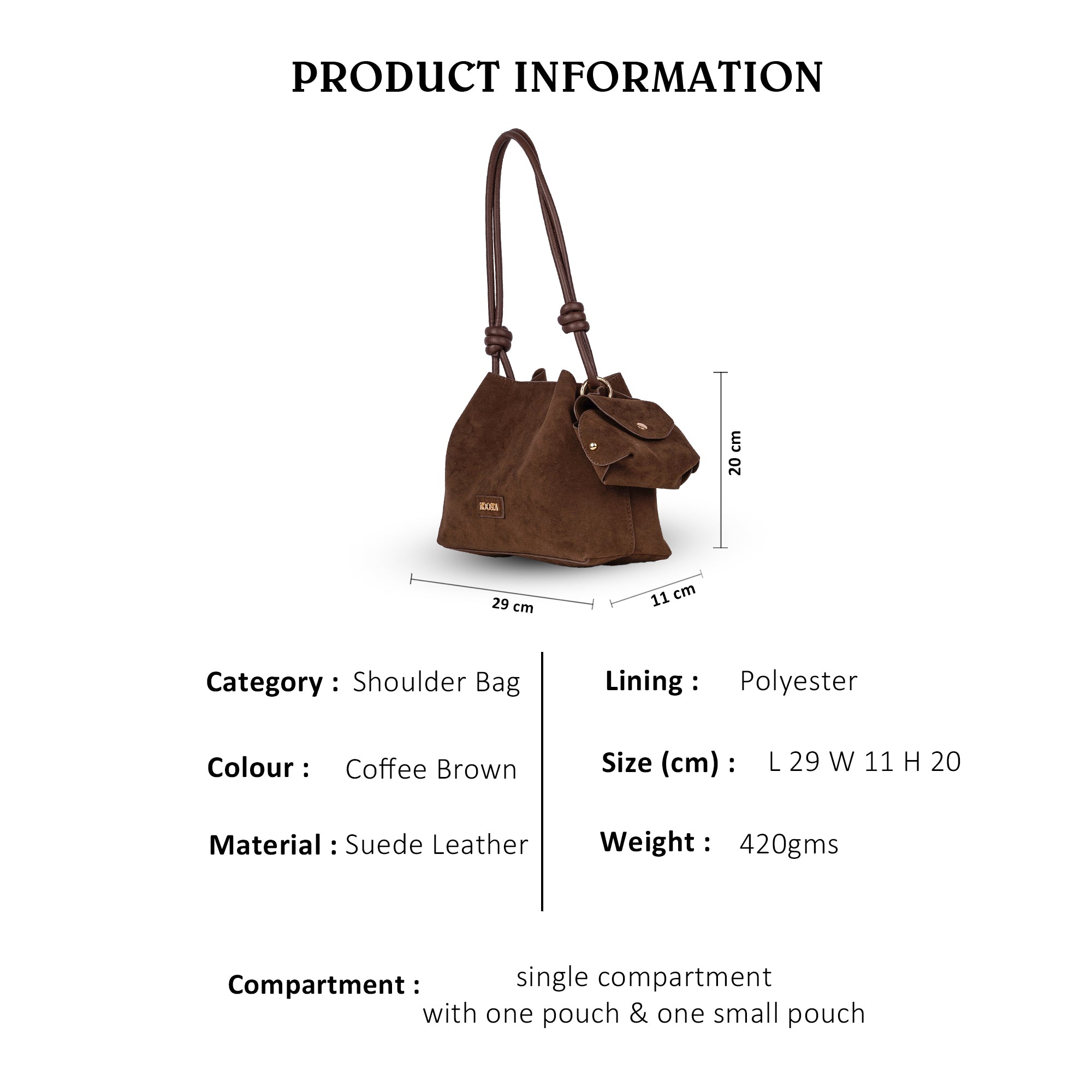 Coffee Aura Short Shoulder Bag