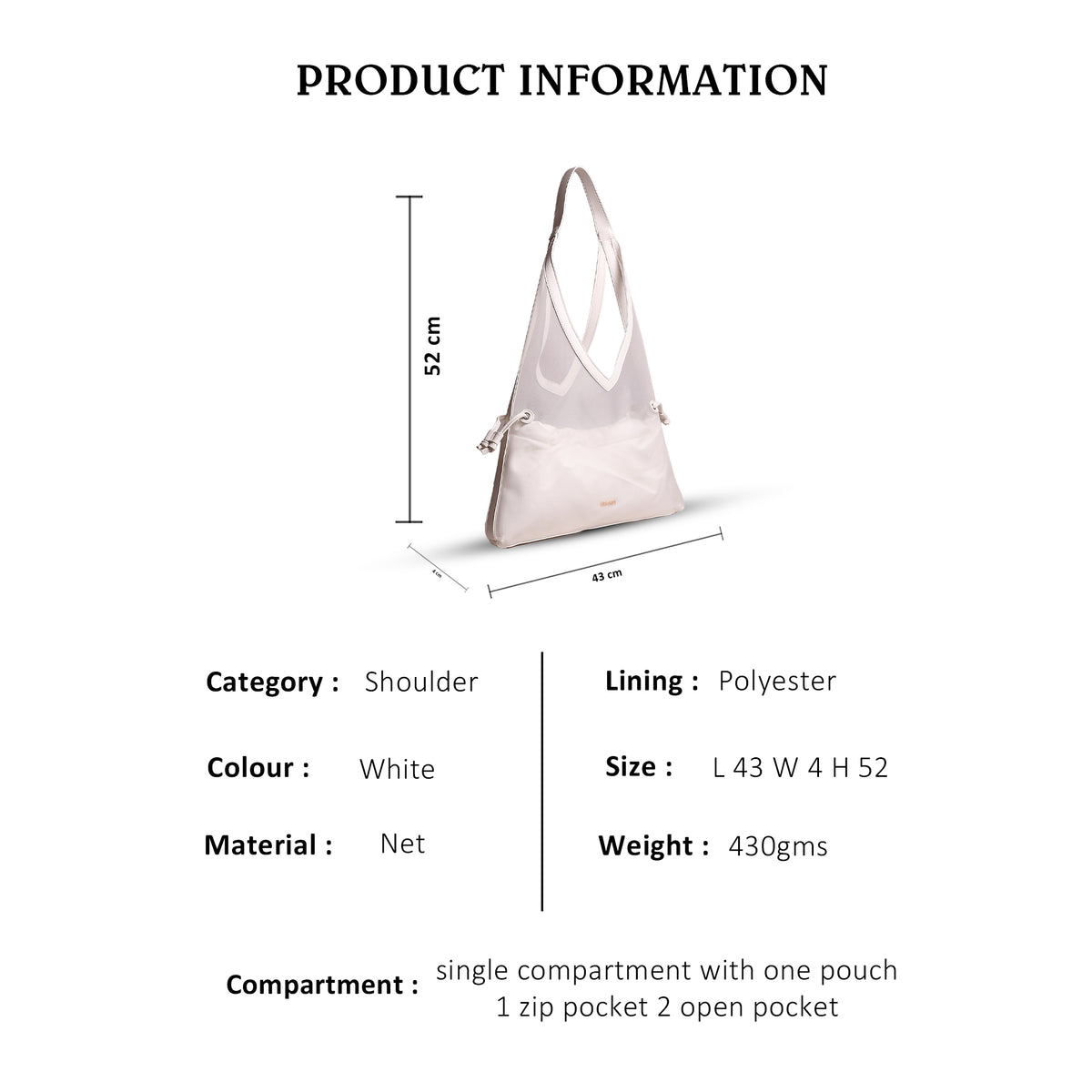 Snow Shoulder Bag – White