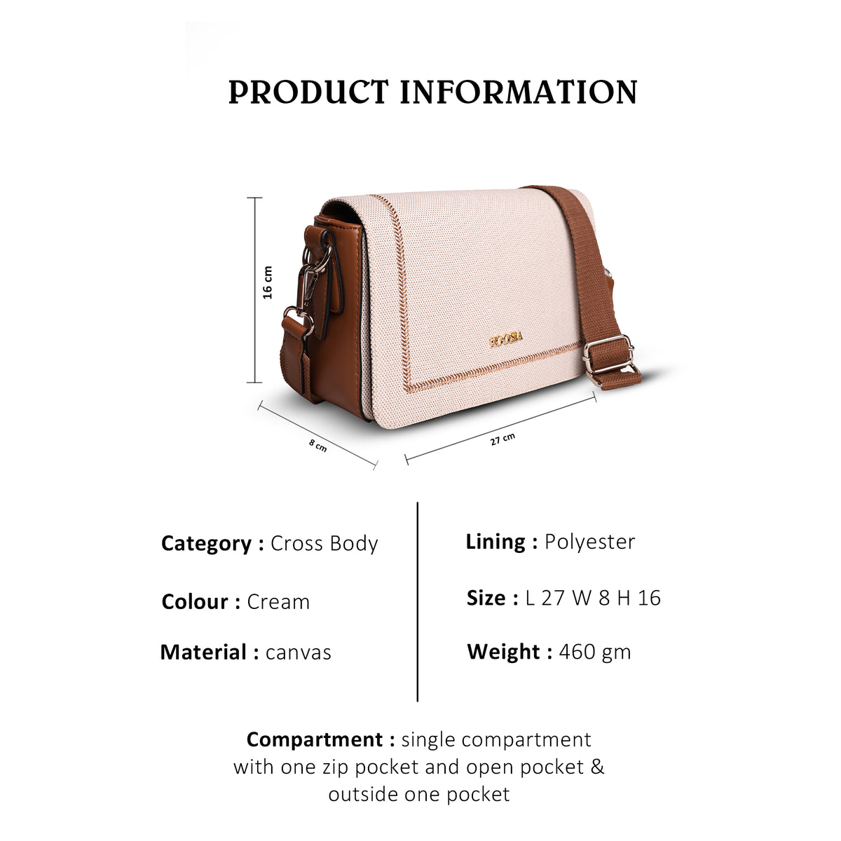 Milky Brown Crossbody Bag
