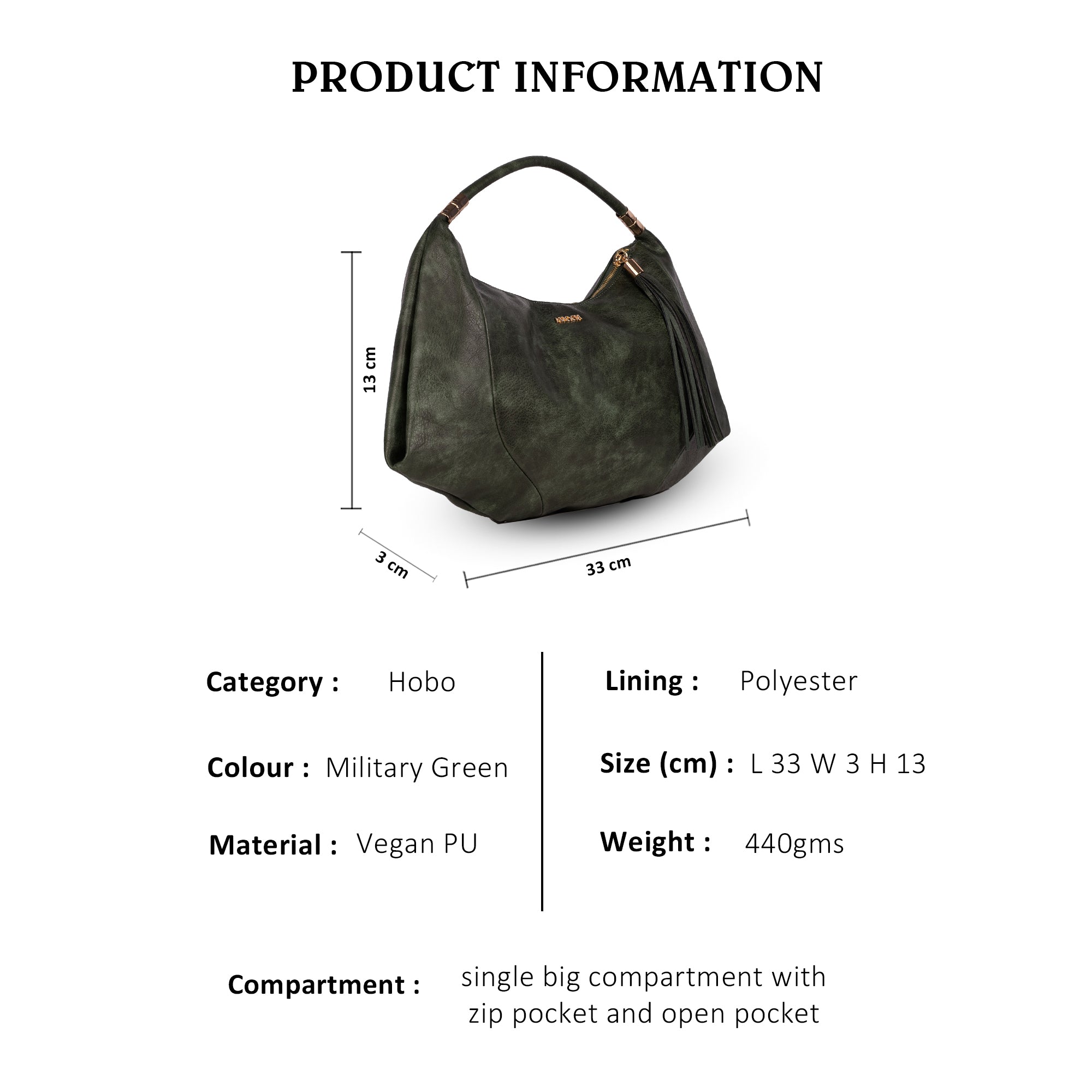 Forest Marble Hobo Bag