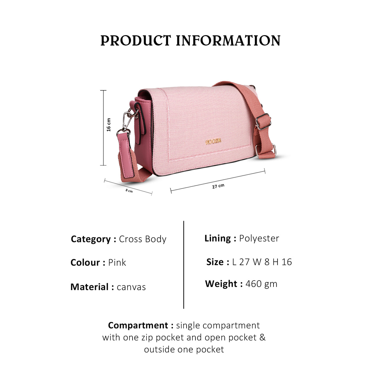 Milky Pink Crossbody Bag