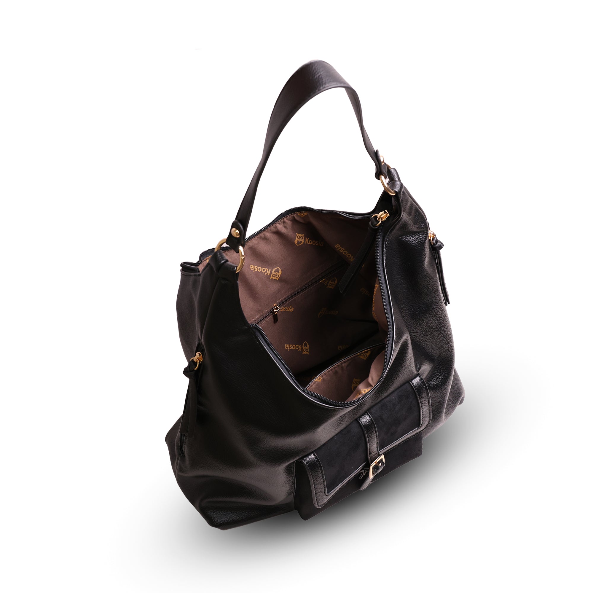 Dark Classic Carry Hobo Bag