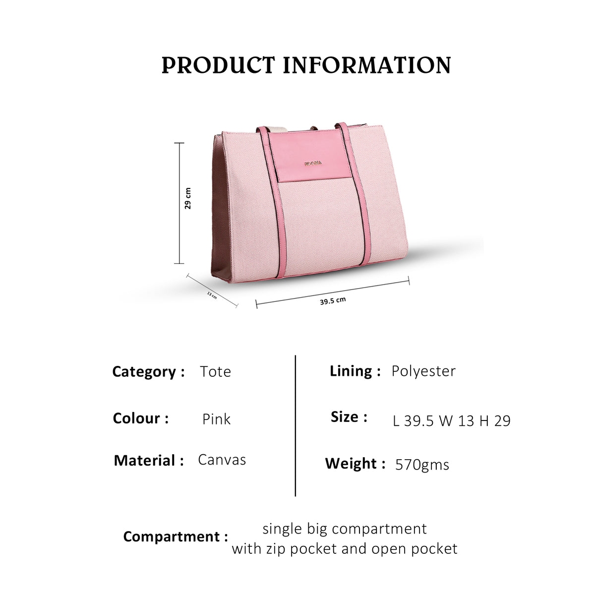 Milky Pink Tote Bag